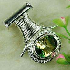 LOVELY GREEN MYSTIC TOPAZ 925 STERLING SILVER PENDANT