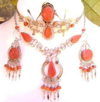 **STOCK CLEARANCE LAST ONE EVER** PERUVIAN JASPER 4 PIECE JEWELRY SET