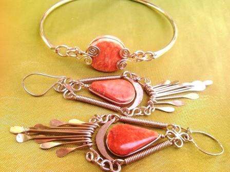 **STOCK CLEARANCE LAST OF THE LOT EVER** PERUVIAN JASPER 2 PIECE JEWELERY SET