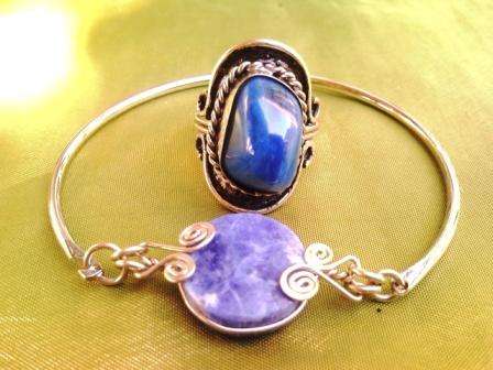 **STOCK CLEARANCE LAST OF THE LOT EVER** PERUVIAN BLUE SODALITE 2 PIECE JEWELERY SET