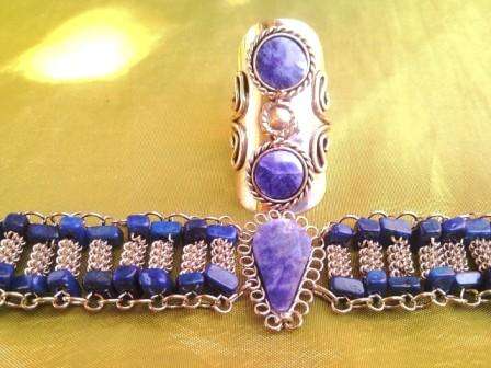 **STOCK CLEARANCE LAST OF THE LOT EVER** PERUVIAN BLUE SODALITE 2 PIECE JEWELERY SET