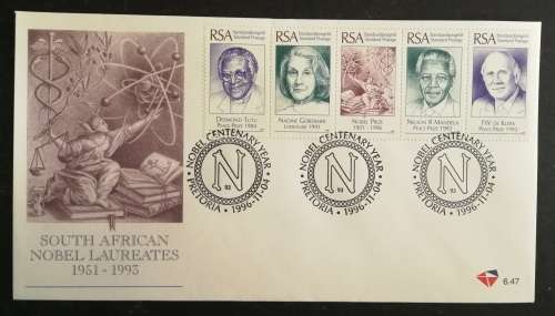 RSA FDC 6.46 & 6.47 1996: South African Nobel Laureates