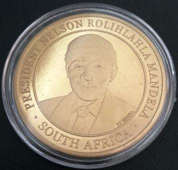 Nelson Mandela 1oz Brass Medal