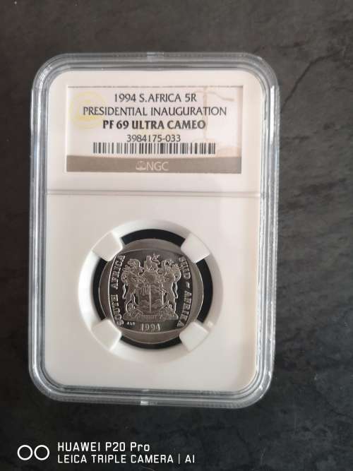 1994 S.AFRICA 5R PRESIDENTIAL INAUGURATION PF 69 UC