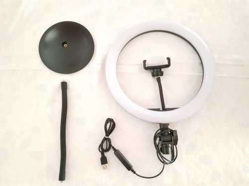 Ring Fill Light, 26cm USB, Dimmeable Lamp with Stand for Selfies, Videos, Tik-Tok