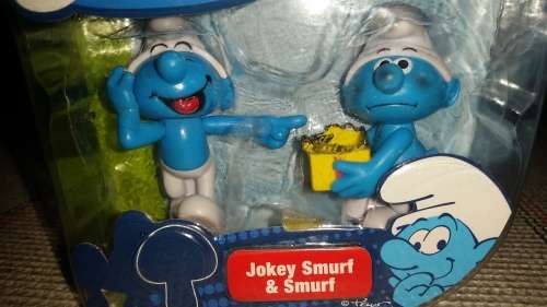 Collectable Jokey Smurf n Smurf figurine set