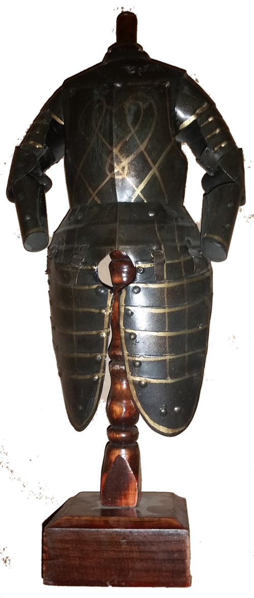 Samarai Model Metal Armor on wooden stand