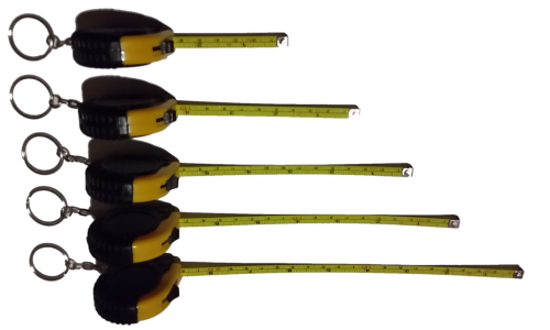 Measuring tape key rings (1.5m)