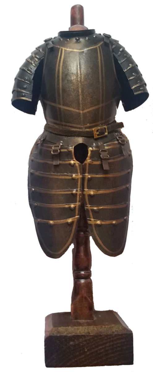 Model Metal Armor on wooden stand