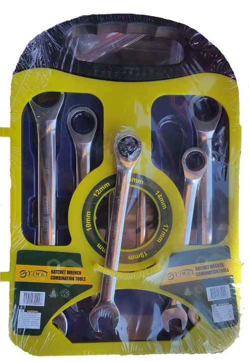 Chrome Vanadium Wrench Ratchet Spanner Combo
