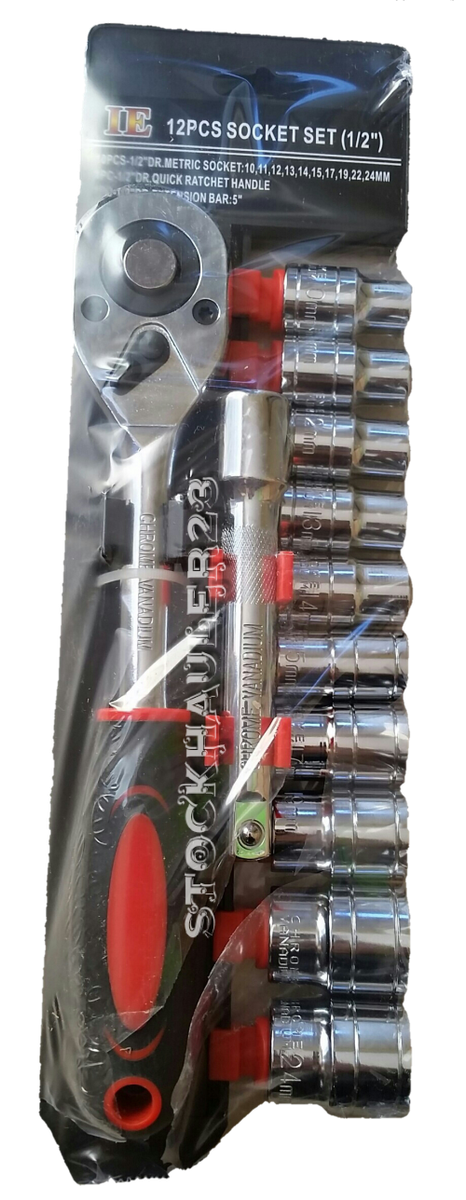 1/2" - 12 piece Socket Set (Chrome Vanadium)