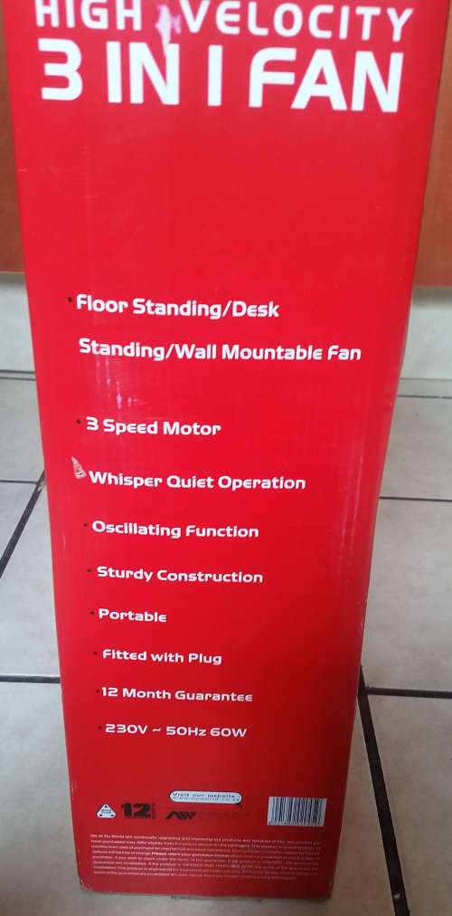 Display Unit - Package Wear - GOLDAIR HIGH VELOCITY 3 IN 1 FAN (GHV1802)
