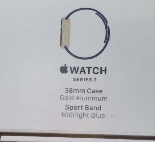 Apple Smart Watch Series 2 38mm Gold Aluminium Case/Midnight Blue Sport Band