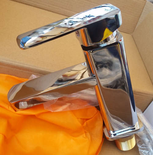 Single Mixer Italian Design Semi-Square Faucets (High Quality - Chrome Plated)