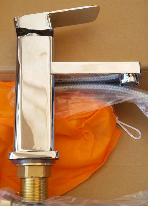 Single Mixer Italian Design Semi-Square Faucets (High Quality - Chrome Plated)