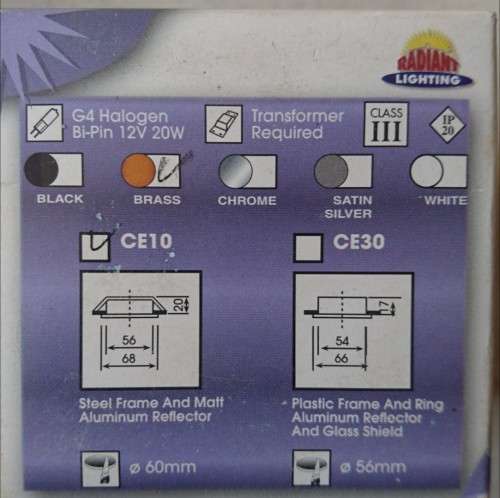 Radiant CE10 downright fittings