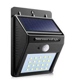 Only 3 - Solar Powered 20 Led Wall/Path Light (PIR+CDS Night Sensor) 100% Tested Fully Operational!
