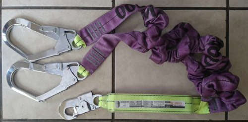 Double Energy Absorbing Fall Arrest Lanyards (1.75m - 2m absorbance)