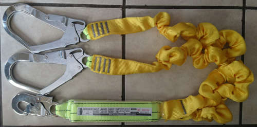 Double Energy Absorbing Fall Arrest Lanyards (1.75m - 2m absorbance)