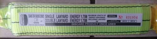 Double Energy Absorbing Fall Arrest Lanyards (1.75m - 2m absorbance)