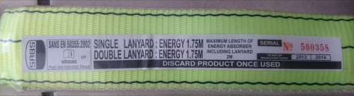 Double Energy Absorbing Fall Arrest Lanyards (1.75m - 2m absorbance)