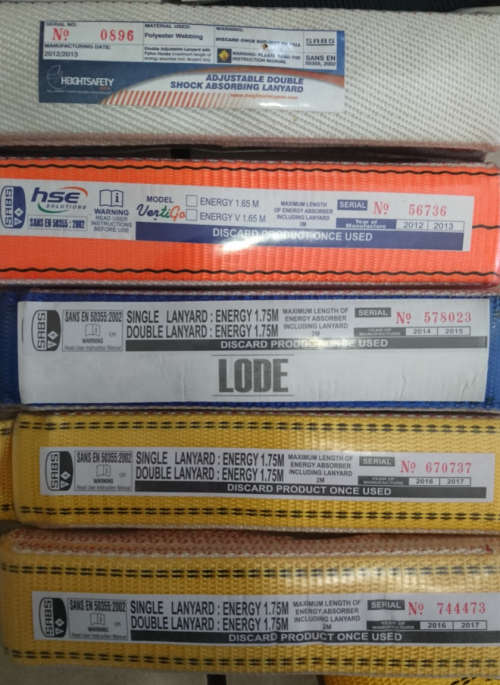 Double Energy Absorbing Fall Arrest Lanyards (1.75m - 2m absorbance)