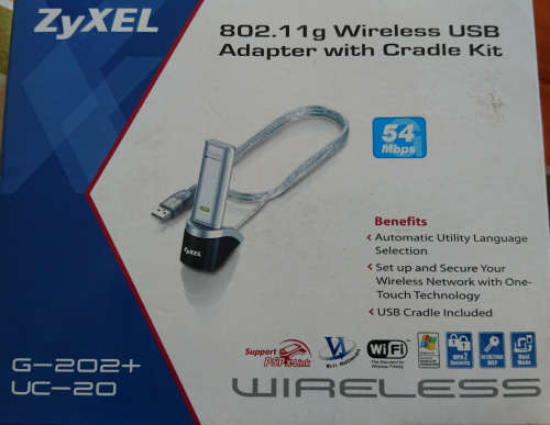 ZyXel 802.11g Wireless Usb Adapter with Cradle Kit (G202)