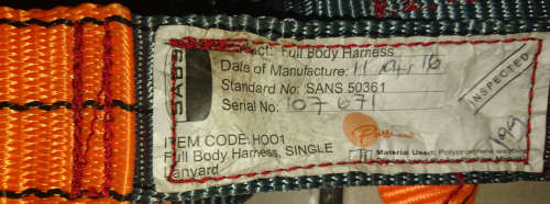 Full Body Harness with Single and double Arrest Lanyard