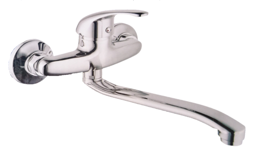 Wall Mounted Kitchen Mixer Sink Tap/Faucets (High Quality - Polished Chrome)