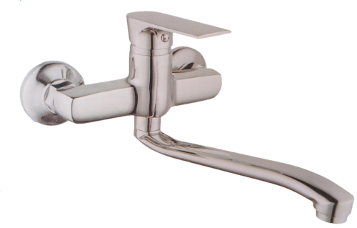 Wall Mounted Kitchen Mixer Sink Tap/Faucets (High Quality - Polished Chrome)