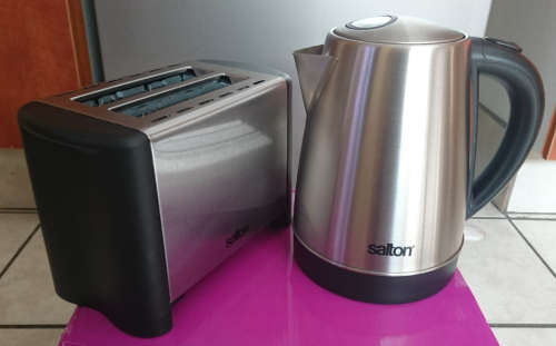 Salton 2 Piece Brushed Stainless Steel Breakfast Pack