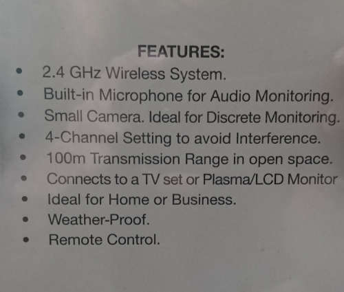 Teac 2.4ghz Wireless Colour CCTV Security System (100m range)