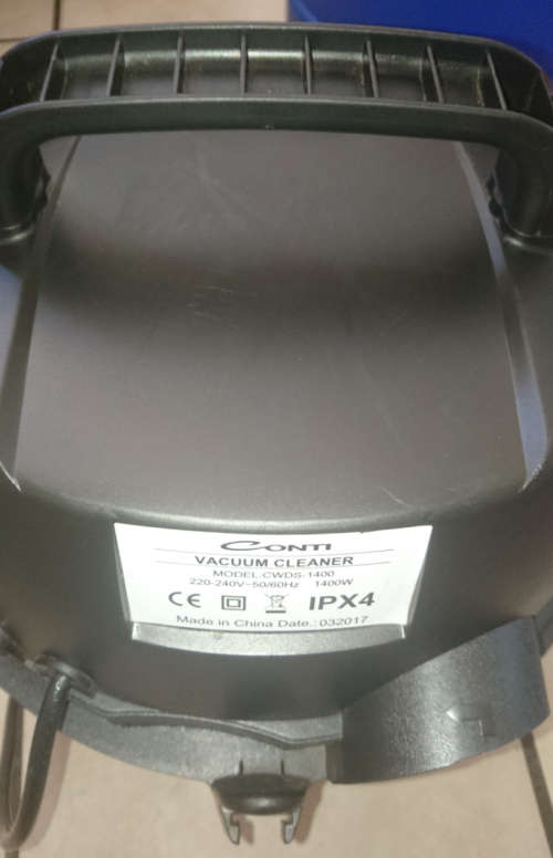 Conti Wet & Dry Shampoo Vacuum Cleaner (CWDS-1400) - Blue - Please Read