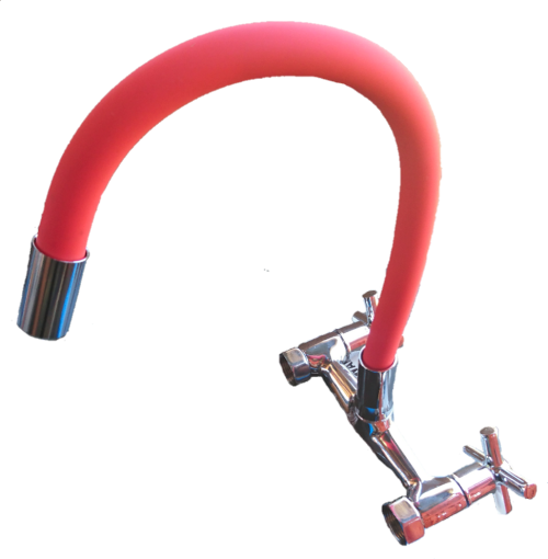 Wall Mounted Modern Crosshead All Direction Flex Kitchen Mixer (Kesslar) Red or Black