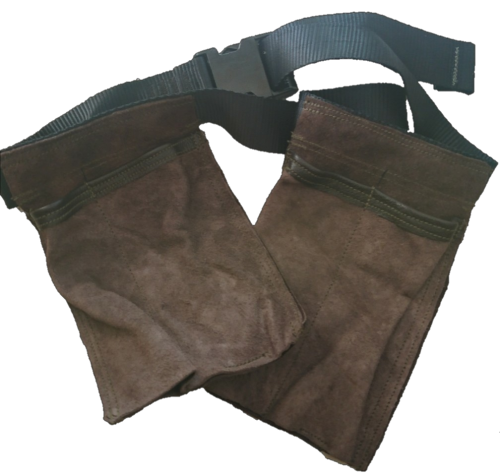 Workmens Leather Double Side Tool Pouch