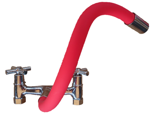 Wall Mounted Modern Crosshead All Direction Flex Kitchen Mixer (Kesslar) Red or Black