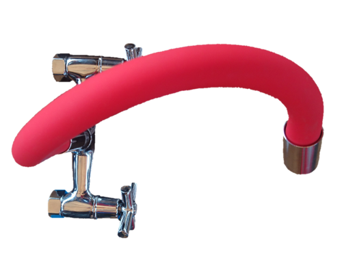 Wall Mounted Modern Crosshead All Direction Flex Kitchen Mixer (Kesslar) Red or Black