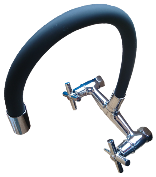 Wall Mounted Modern Crosshead All Direction Flex Kitchen Mixer (Kesslar) Red or Black