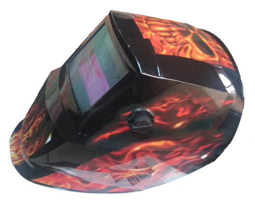 Pinnacle Auto Darkening Welding Helmet (Flame Skull Series)