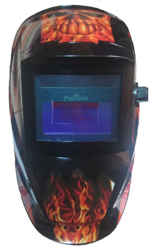 Pinnacle Auto Darkening Welding Helmet (Flame Skull Series)