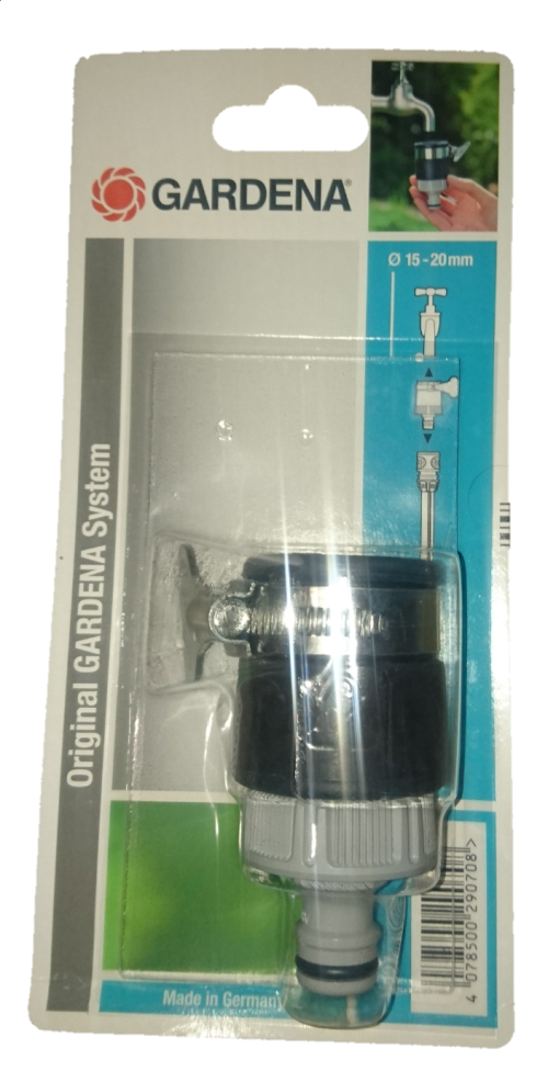 Gardena 15-20mm Multipurpose Round Tap Hose Connector (R10 additional per unit)