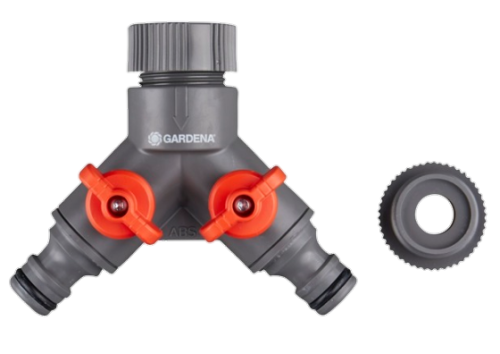 Gardena Dual Tap Connector (1/2" - 3/4" adaptor incl.)