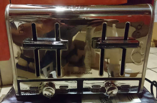 Russell Hobbs 4 Slice Black Diamond Toaster (Display - Please Read)