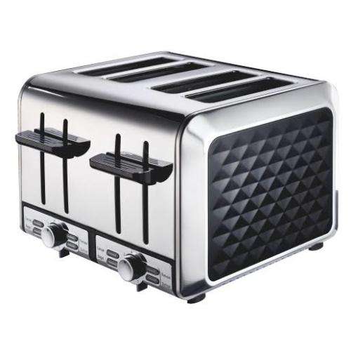 Russell Hobbs 4 Slice Black Diamond Toaster (Display - Please Read)