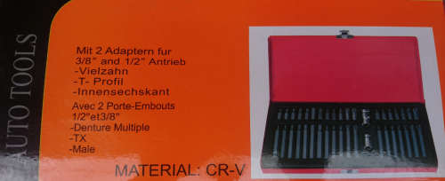 40pc 1/2" &3/8" Torx bit set Hex Star Torx Spline Socket set (CR-V)