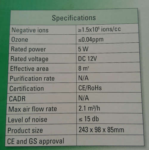 Dis-Chem Pharmacists Choice Air Purifier (Model 377)