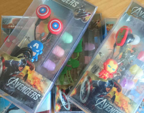Avengers Rubber Icon In-earphones (Only 8 Available) R20 additional per set