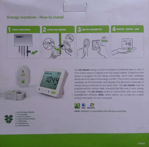 Ellies Efergy E2 Classic Wireless Energy Monitoring Management System