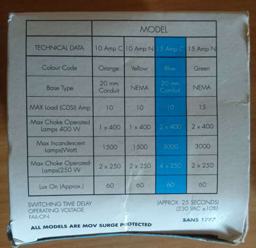 Matelec Day Night Switch LS-20C