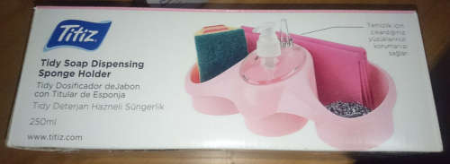 Tidy Soap Dispersing Sponge Holder (Titiz) Pink Available